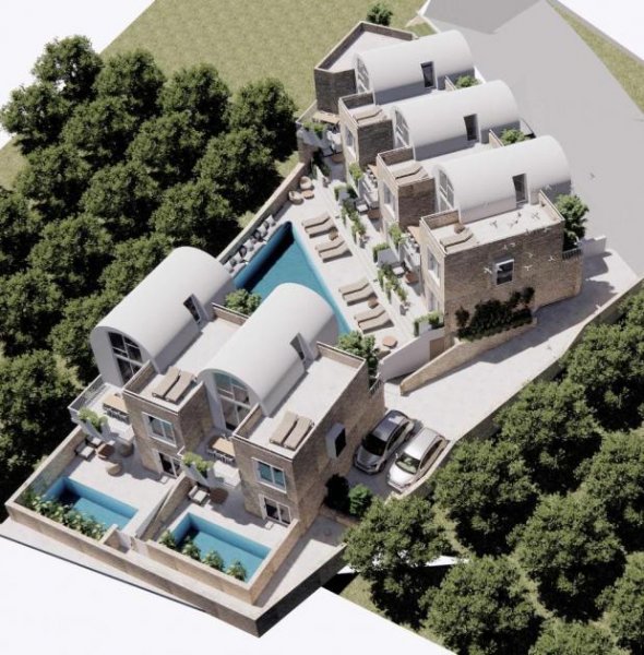 Kalyves Kreta, Kalyves: 150 Meter zum Meer - Luxusvilla mit Meerblick und privatem Pool in kleinem Komplex zu verkaufen Wohnung kaufen